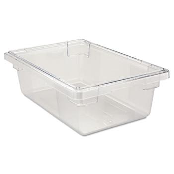 Rubbermaid&#174; Commercial Food/Tote Boxes, 3 1/2gal, 18w x 12d x 6h, Clear