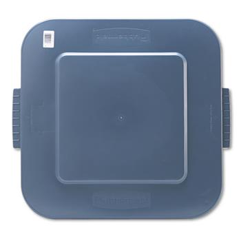 Rubbermaid Commercial Square Brute Lid, 26 x 24 x 2 1/5, Gray, 4/CT