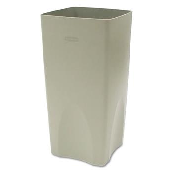 Rubbermaid Commercial Plaza Waste Container Rigid Liner, Square, Plastic, 19gal, Beige
