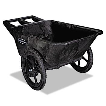 Rubbermaid&#174; Commercial Big-Wheel Cart, 8.75 Cubic Foot, 300 lb Capacity, Black