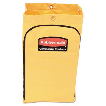 Rubbermaid Commercial Janitor Cleaning Cart Bag, Vinyl, 24 gal, Yellow