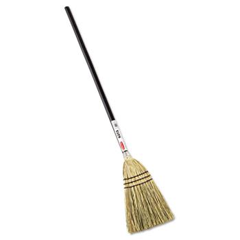 Rubbermaid Commercial Lobby Corn-Fill Broom, 38&quot; Handle, Brown