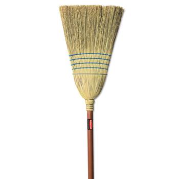 Rubbermaid Commercial Warehouse Corn-Fill Broom, 38-in Handle, Blue