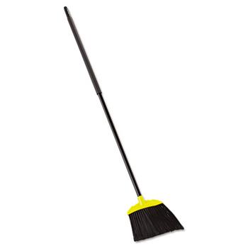 Rubbermaid Commercial Jumbo Smooth Sweep Angled Broom, 46&quot; Handle, Black/Yellow, 6/Carton