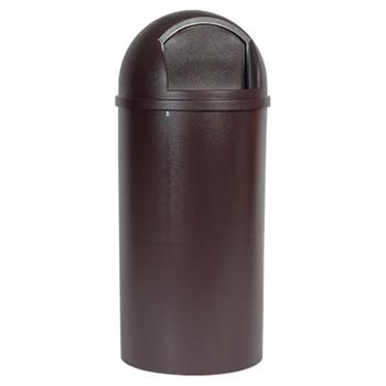 Rubbermaid Commercial Marshal Classic Container, Round Trash Can, 25 gal, Brown