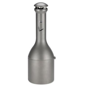 Rubbermaid Commercial Infinity Traditional Smoking Receptacle, 4.1 gal, 39&quot; High, Antique Pewter