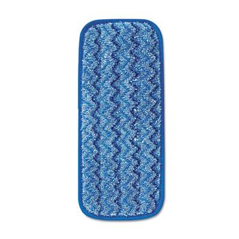 Rubbermaid Commercial Microfiber Wall/Stair Wet Mopping Pad, Blue, 13 3/4&quot; x 5 1/2&quot;