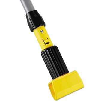 Rubbermaid&#174; Commercial Gripper Vinyl-Covered Aluminum Mop Handle, 1 1/8 dia x 60, Gray/Yellow