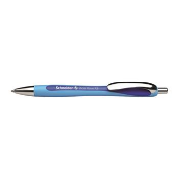 Schneider&#174; Rave Ballpoint Pen, XB, 1.4 mm, Retractable, Blue Ink, 5/BX