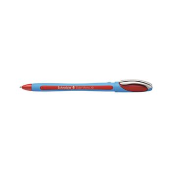 Schneider Slider Memo Ballpoint Pen, XB, 1.4 mm, Red Ink, 10/BX
