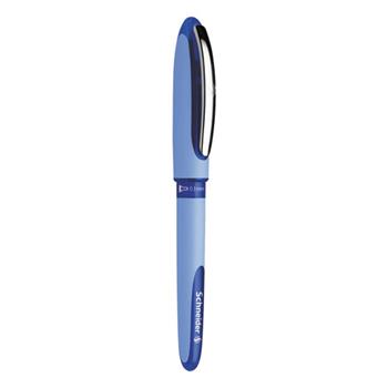 Schneider One Hybrid N Rollerball Pen, 0.3 mm, Blue Ink, 10/BX