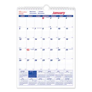 Brownline 2024 Monthly Wall Calendar, January to December, 8 in x 11 in