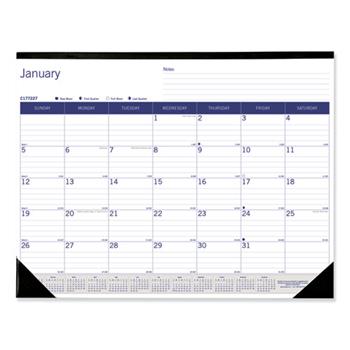 Brownline 2024 DuraGlobe Monthly Desk Pad Calendar, January to December, 22 in x 17 in