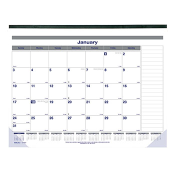 Blueline® Net Zero Carbon™ Monthly Desk Pad Calendar, 2022 - WB Mason