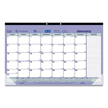 Brownline Monthly Desk Pad Calendar, 12 Month, 17-3/4&quot; x 10-3/4&quot;, Jan 2024 - Dec 2024