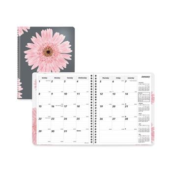 Brownline 2024 Essential Planner, December 2023 to January 2025, 8.88 in x 7.13 in, Pink Daisy