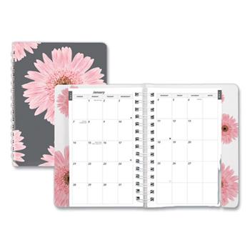 Rediform Brownline Daily/Monthly Appointment Book, 12 Months, January - December, 8 in x 5 in, Pink Daisy, 2024