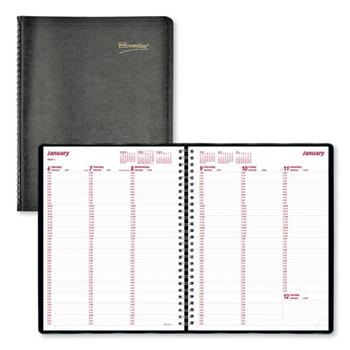 Brownline 2024 Weekly Appointment Planner, January to December, 11 in x 8.5 in, Black