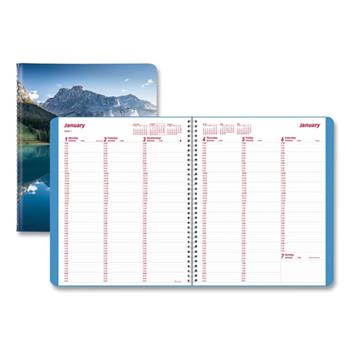 Rediform Brownline Weekly Appointment Book, 12 Months, January - December, 11 in x 8.5 in, Mountain Green, 2024