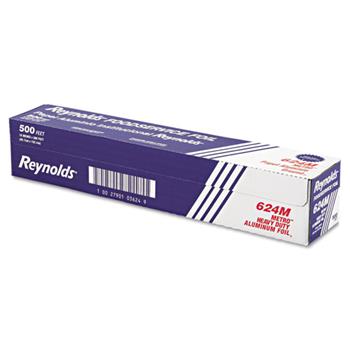 Reynolds Metro Aluminum Foil Roll, Lighter Gauge Standard, 18&quot; x 500ft, Silver, 1 Roll/CT
