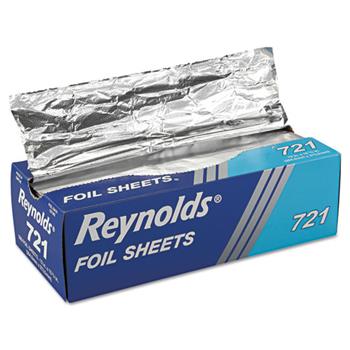 Reynolds Interfolded Aluminum Foil Sheets, 12&quot; x 10 3/4&quot;, Silver, 500/BX, 6 BX/CT
