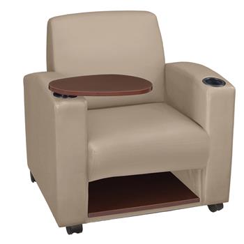 Regency Nova Tablet Arm Chair w/ Storage, Sand/Java
