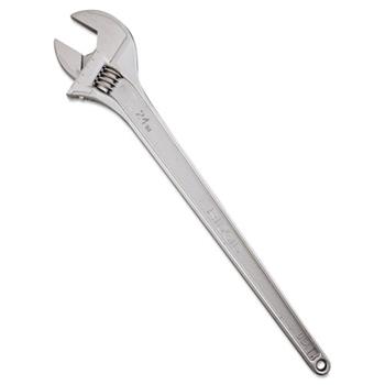RIDGID Adjustable Wrench, 24&quot; Long, 1 1/8&quot; Jaw Capacity, Chrome Finish