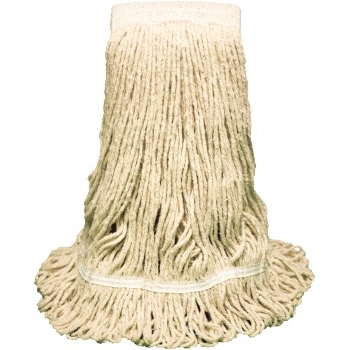 ABCO Cotton Looped End Wet Mop Heads, 20 oz, White, 5&quot; Headband