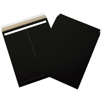 W.B. Mason Co. Stayflats Plus Self-Seal Mailers, 17 in x 21 in, Black, 100/Case