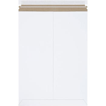 W.B. Mason Co. Stayflats Express Self-Seal Mailers, #1EP, 12-1/2 in x 9-1/2 in, White, 250/Case
