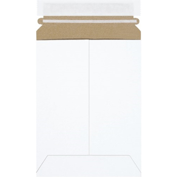 W.B. Mason Co. Stayflats Plus&#174; Self-Seal Mailers, 6 in x 8 in, White, 100/Case