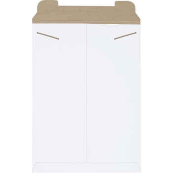 W.B. Mason Co. Stayflats Tab-Lock Mailers, 13 in x 18 in, White, 100/Case