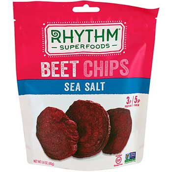 Rhythm Superfoods Sea Salt Beet Chips, 1.4 oz., 12/CS