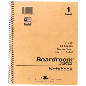 Roaring Spring&#174; Notebook, College Rule, 10&quot; x 8&quot;, 1 Subject, 80 Sheets/Pad