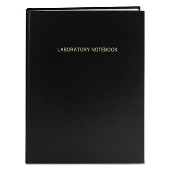 Roaring Spring Lab Research Notebook, Quadrille Ruled, 8.75&quot; x 11.25&quot;, White Paper, Black Cover, 72 Sheets