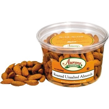 Aurora Natural Roasted Unsalted Almonds, 9.5 oz.