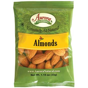 Aurora Natural Raw Almonds, 1.25 oz., 24/BX