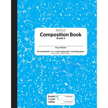 Pacon Composition Book, Wide Ruled, 7.75&quot; x 9.75&quot;, White Paper, Blue Cover, 50 Sheets/100 Pages
