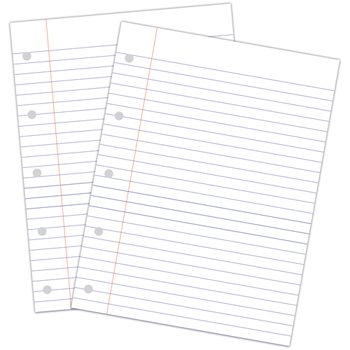 Pacon Essay and Composition Paper with Red Margin, Five-Hole Punched, 8.5&quot; x 11&quot;, 500/RM