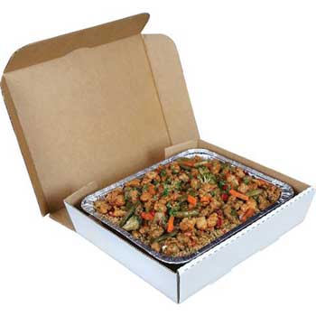 Royal Paper Corrugated Catering Boxes, Full Pan, White, 50/CT