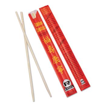 Royal Paper Chopsticks, Bamboo, 9&quot;, Natural, 1000/Carton