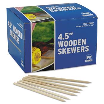 Royal Wooden Skewers, 4-1/2 Inches, 1,000/Carton