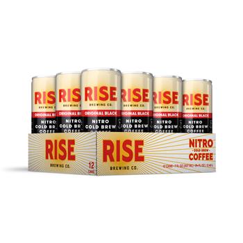 RISE Brewing Co. Original Black Nitro Cold Brew Coffee, 7 oz, 12/Case