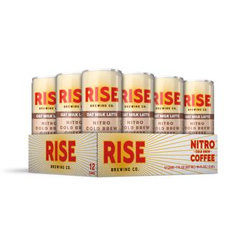 RISE Brewing Co. Oat Milk Nitro Cold Brew Latte, 7 oz, 12/Case