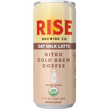 RISE Brewing Co. Nitro Cold Brew Coffee, Oat Milk Latte, 12/CT