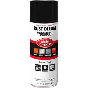 Rust-Oleum Industrial Choice Enamel Spray Paint, 12 oz. Aerosol Can, Black