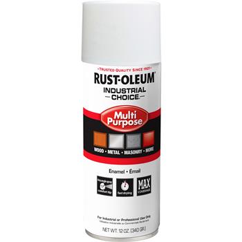 Rust-Oleum Industrial Choice Enamel Spray Paint, 12 oz. Aerosol Can, White