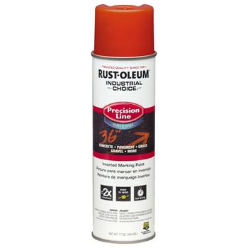 Rust-Oleum Inverted Marking Paint, M1800, Water-Based, Industrial Choice, 17 oz, Alert Orange