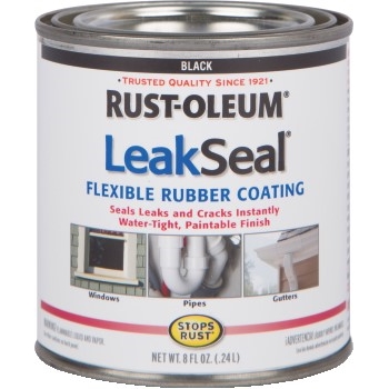Rust-Oleum&#174; LeakSeal Flexible Rubber Coating, Black, 8 oz Can
