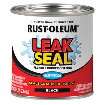 Rust-Oleum Leak Seal Rubberized Coating, Black, 1/2 Pint